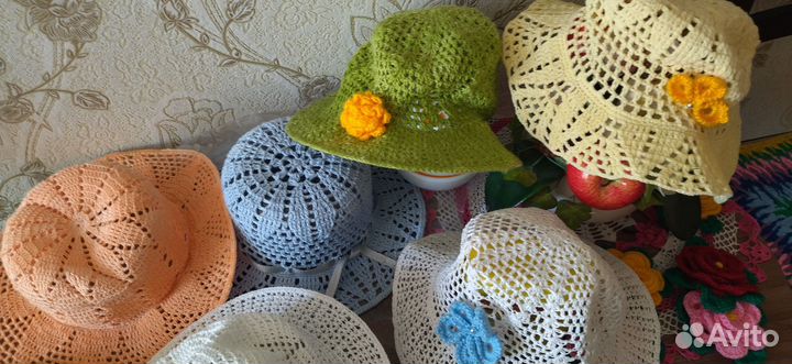 Шляпа летняя вязаная