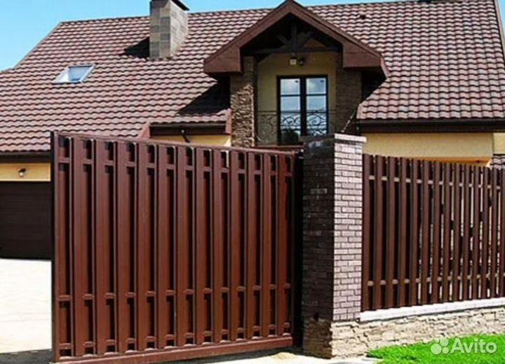 Забор металлический,ворота, калитки качественно