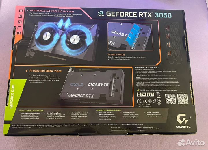 Видеокарта RTX 3050 8gb Gigabyte eagle