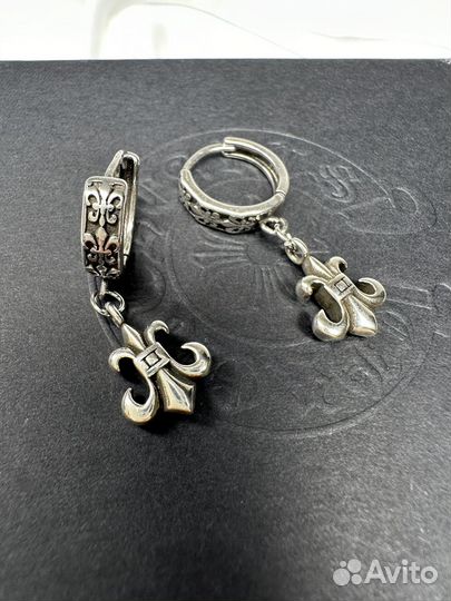 Chrome hearts серьги с лилиями