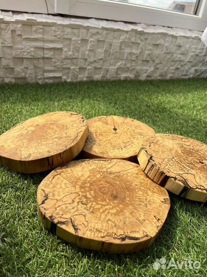 Спил березовый, спил из дерева, подставка