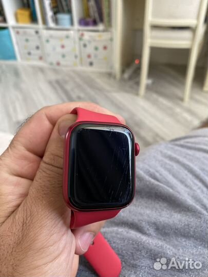 Часы apple Watch 7 45 mm red