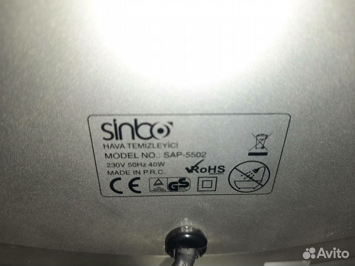 Очиститель и ионизатор воздуха sinbo