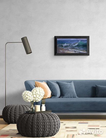 Картина маслом морской пейзаж «Волны океана» 2020