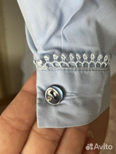 Блузка школьная голубая 150-158