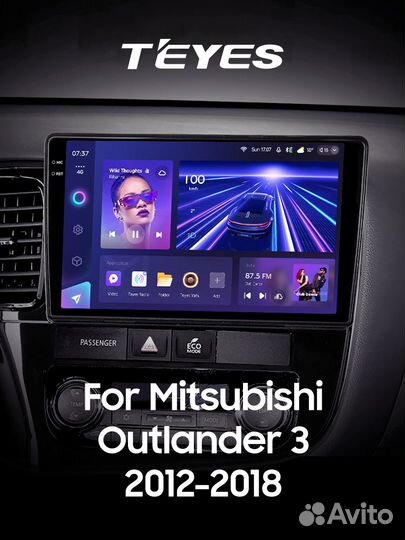 Магнитола Teyes CC3 2K 3/32 Mitsubishi Outlander 3
