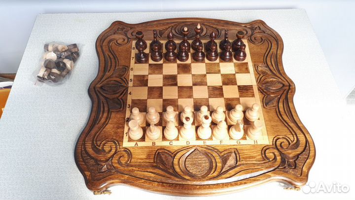 Шахматы + нарды подарочные