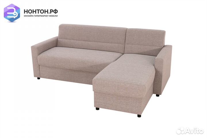 Диван угловой дельфин Виктория 2-1 светло-бежевый