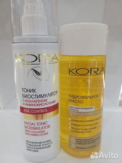 Коra:набор:Тоник биостимулятор+гидрофильное масло