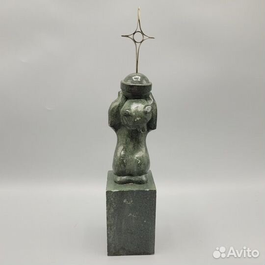 Статуэтка подсвечник камень Цирковой медведь 23 см