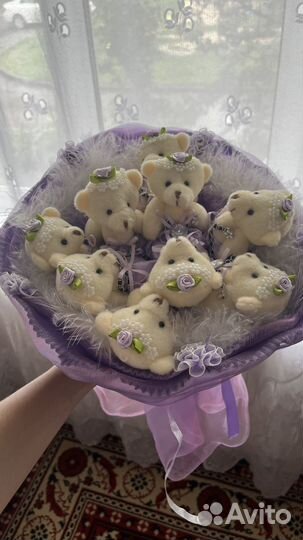 Букеты из мягких игрушек (мишки)