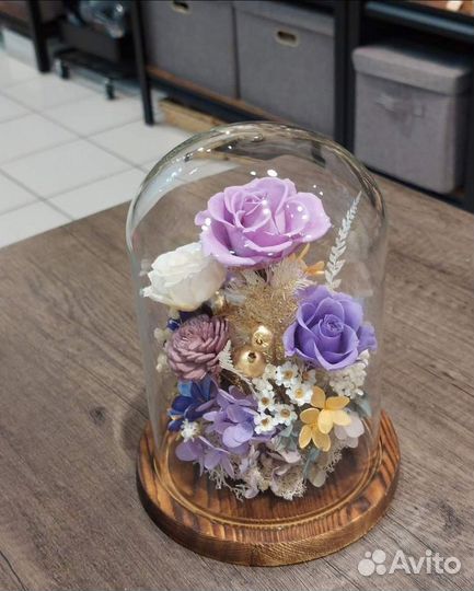 Букеты из сухоцветов в колбе