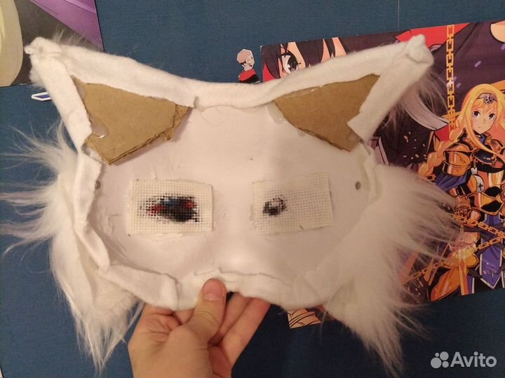 Маска для квадробики кошка. (Ч.о)