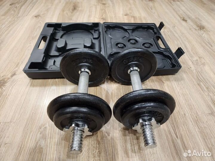 Набор гантелей 20кг в кейсе