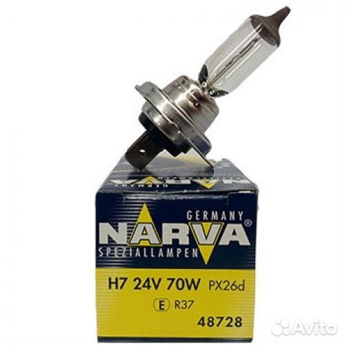 Narva 48728 Лампа галоген.H7 24 V 70 W PX26d