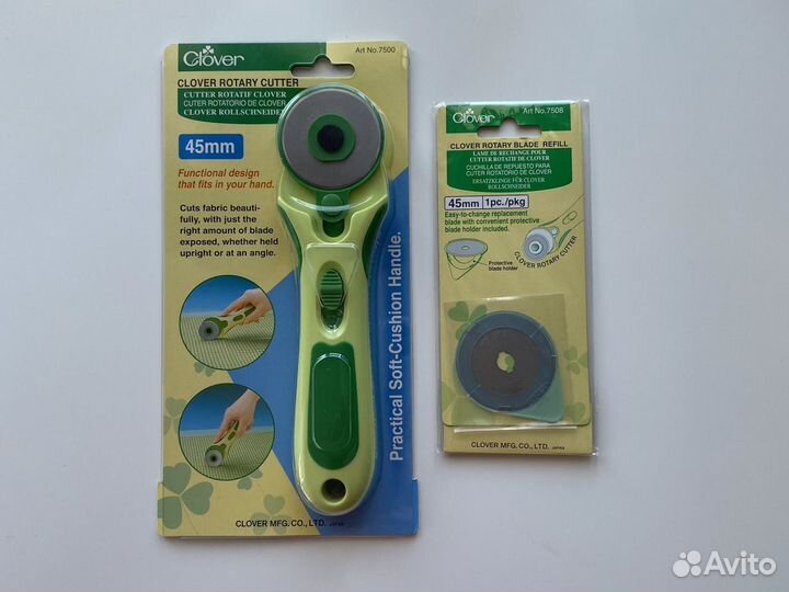 Нож раскройный 45 мм Clover+ зап.лезвие