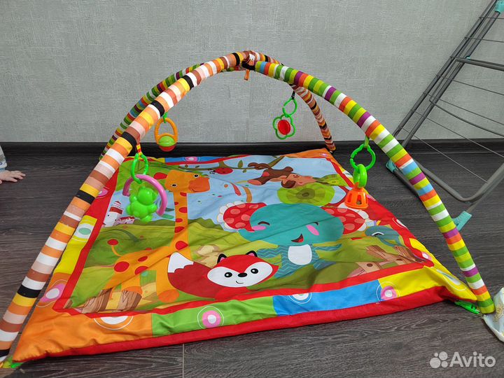Развивающий коврик и горка для купания