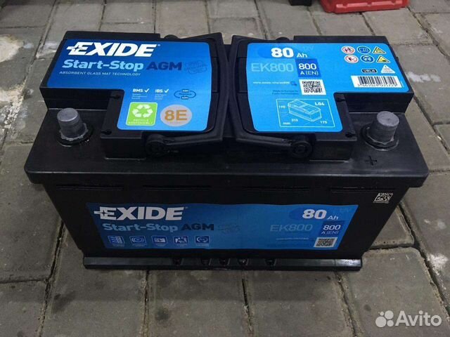 Аккумулятор Exide Start-Stop AGM EK800 T33