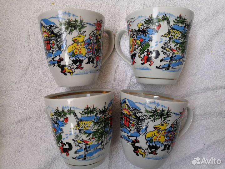 Чашки Киевский завод СССР Колядки