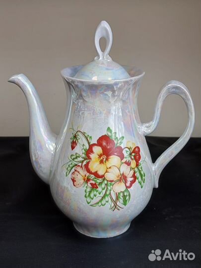 Кофейный набор перламутровый Полтавский фарфоровый