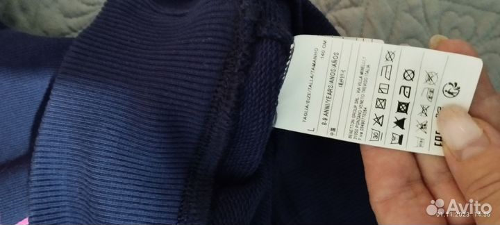 Толстовка для девочки benetton 8-9лет