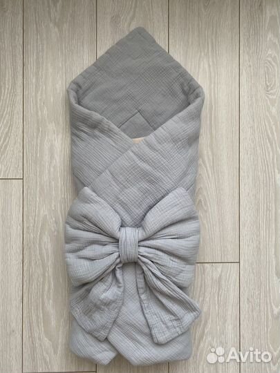 Конверт одеяло из муслина на выписку лето