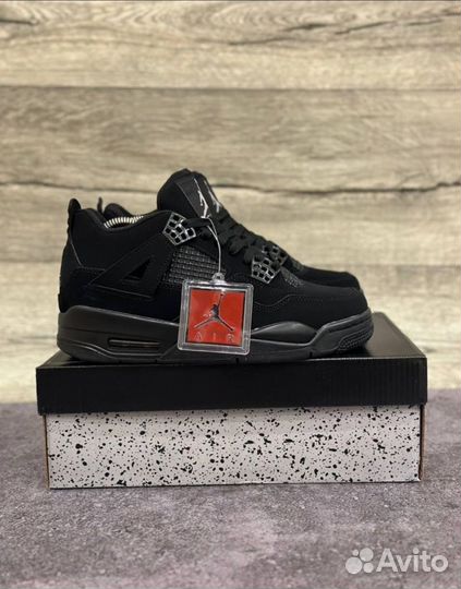 Кроссовки nike air jordan 4 black cat retro 36-41