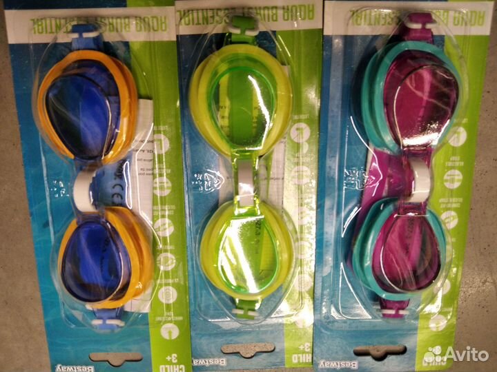 Очки, шапочка резиновая для плавания Bestway