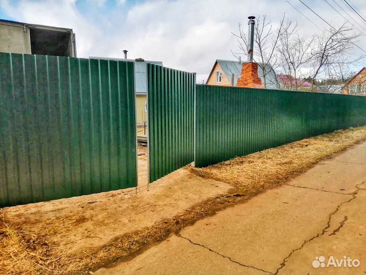 Заборы под ключ профнастил штакетник