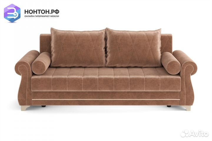 Диван книжка Порто М велюр светло-коричневый
