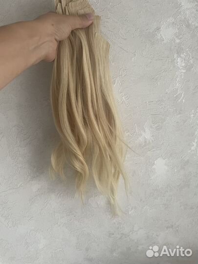 Волосы для наращивания 40 см блонд