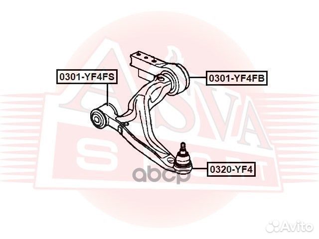 Сайлентблок 0301YF4FS asva