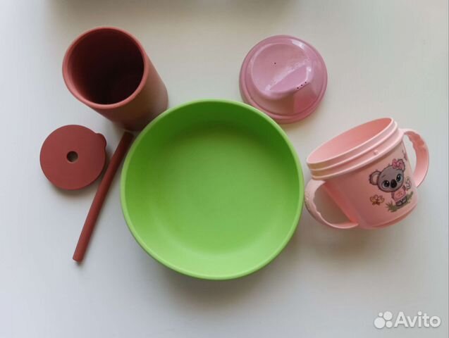 Детская силиконовая посуда (комплект)