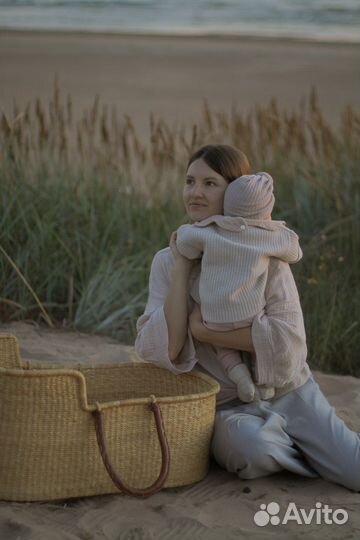 Плетеная корзина люлька