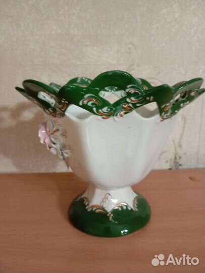 Ваза для конфет фарфор ручная работа новая
