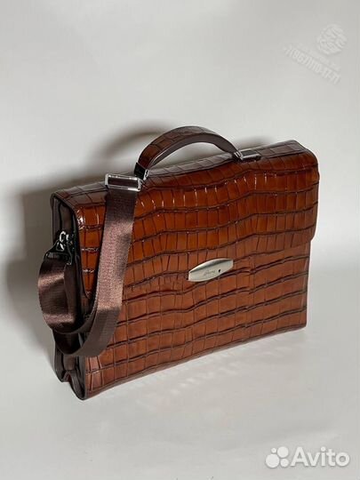 Мужской кожаный портфель Brioni