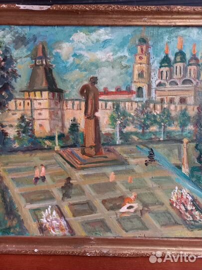 Картина маслом на холсте городской пейзаж