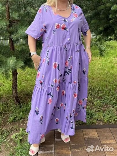 Летние женские платья 52-54-56 размер