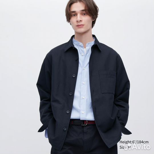 Рубашка льняная Uniqlo