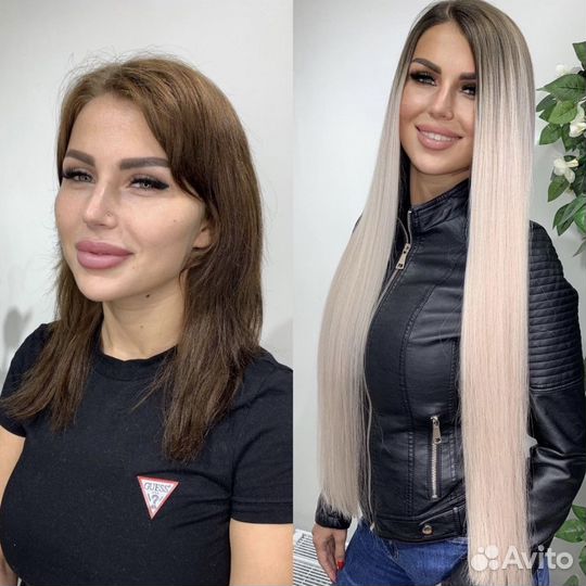 Капусльное наращивание волос