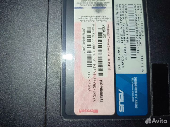 Ноутбук asus u30j