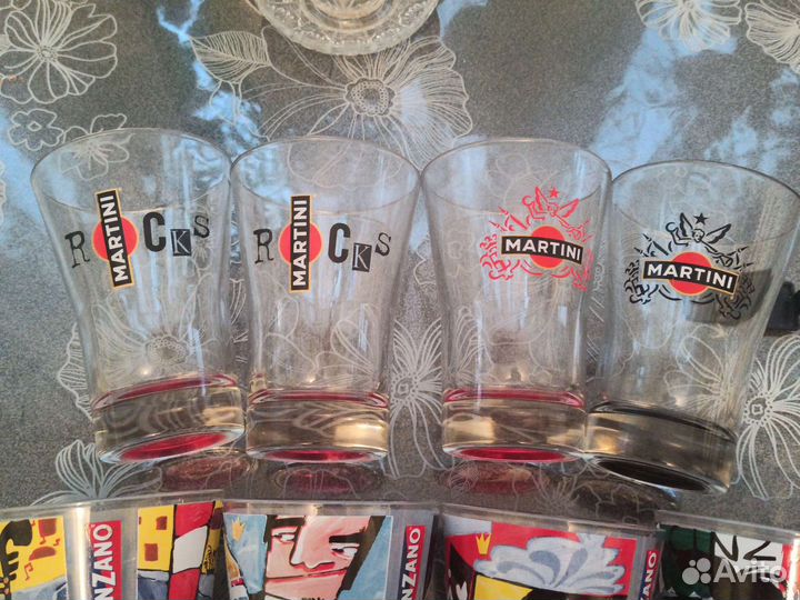 Стаканы Чинзано,Мартини, Белуга