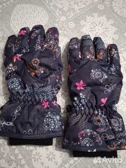 Перчатки для девочек Glissade, размер 5