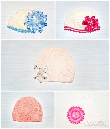 Новые вязаные шапочки на лето, ручная работа
