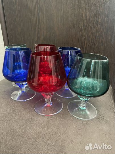 Бокалы цветной хрусталь