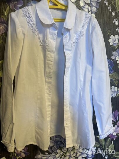 Рубашка школьная для девочки 128