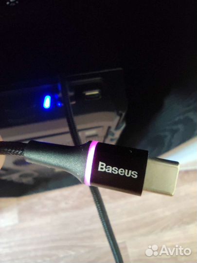 USB Tupe-C кабель Baseus с подсветкой