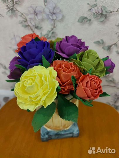 Букет цветов из фоамирана для интерьера