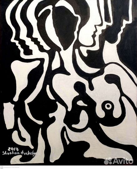 Графика,масло холст