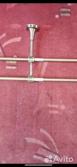 Карниз настенный для штор бронза